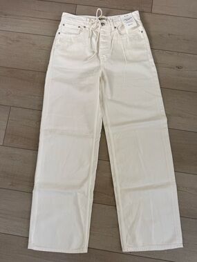 NWT Madewell Low Slung Baggy Jean: Airy Denim Edition in Vintage Canvas Size 25